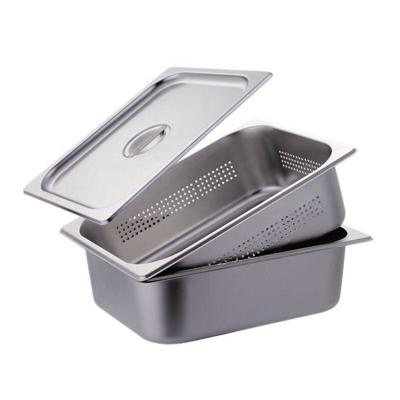 China ZHONGTE European style hot sale stainless steel GN pan gastronorm food container hotel saucepan with lid for sale