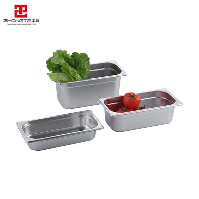 China Eco-friendly Eu Style All Size Anti-jamming Stainless Steel Steam Table Pan Gastronorm Container Hotel Food Pan Gn Pan for sale