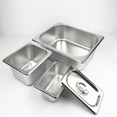 China Europe 1/9 Stainless Steel Gelato Pan Ice Cream Storage Food Container Small Size GN CASSEROLE for sale