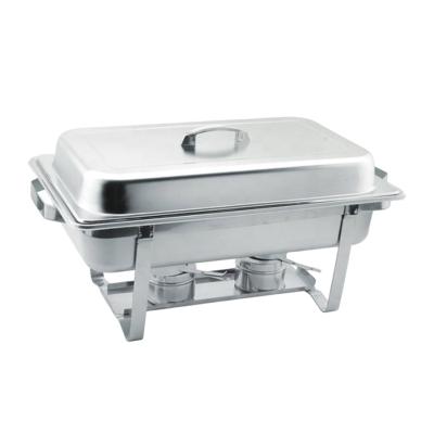 China Fixed/Folding Legs Quality Saving Stainless Steel Chafing Dish Buffet Catering and Chafing 9L Folding Dish for sale