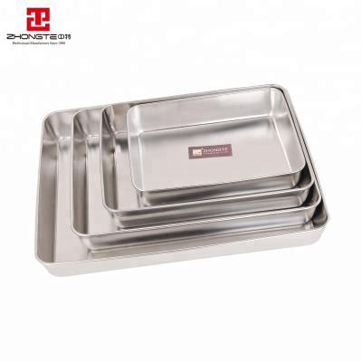 China SS201/304 Amazon Stainless Steel Square Kettle Trays Snack Tray Dish Dish Metal Mirror Shape Serving Trays for sale