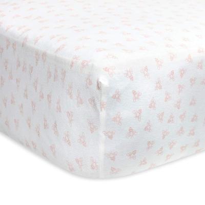 China Anti-Static Custom Designs Elastic Crib Sheet Baby Fitted Standard Microfiber Animal Printed Fitted Crib Sheet for sale