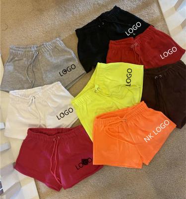 China Brand Logo Elastic Drawstring Loose Girls Breathable Shorts Pants Running Women's Casual Yoga Sports Shorts for sale