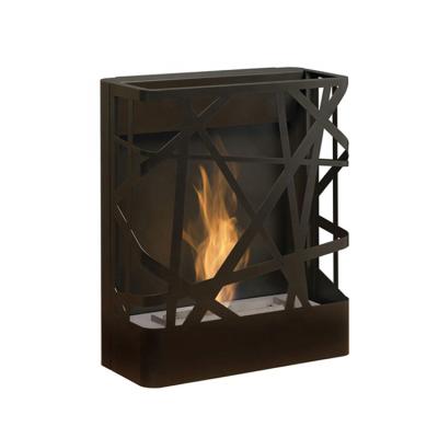 China Modern Design Black English Style Indoor Ethanol Wall Mounted Fireplace for sale