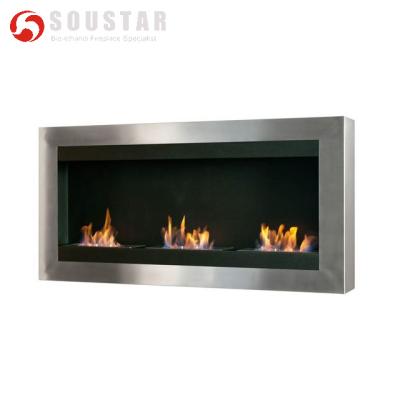 China Indoor made of high quality wall mounted porcelain ethanol insert fireplace for sale