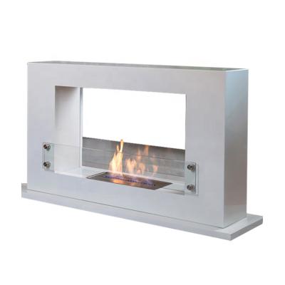 China Indoor Hot Selling Free Standing Ethanol Fuel Bio Fireplace With Real Flame for sale