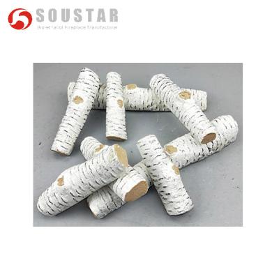 China Hot Selling Chinese Brand Ceramic Wood Fireplace Decorative Ceramic Gas Logs for sale