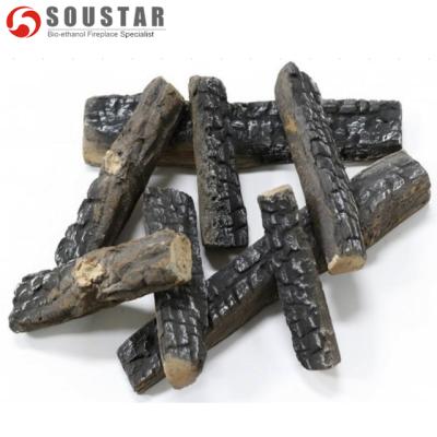 China Good Ceramic Fiber Selling Wood Fire Ceramic Logs For Gas Fireplace For Sale for sale