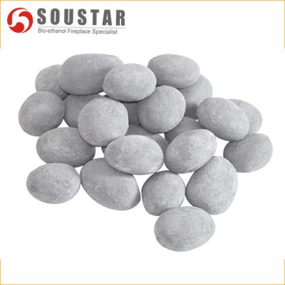 China 24pcs Ceramic Fiber Assorted Ceramic Pebbles For Fireplace Accessories for sale