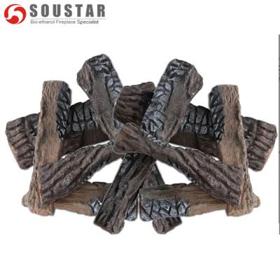 China Ceramic Fiber Freplace Accessories Ceramic Wood Fire Logs For Sale for sale