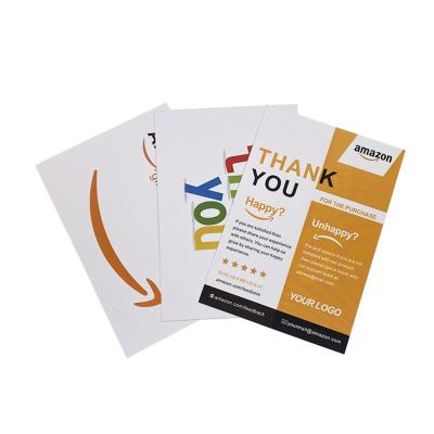 China Customized Arto Gift Certificate After-Sales Service Card Product Insert Thank You Card, Amazon Sellers for sale