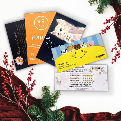 China Customized Arto provides customized printed gift certificates, customer service card products for Amazon sellers, insert thank you cards for sale