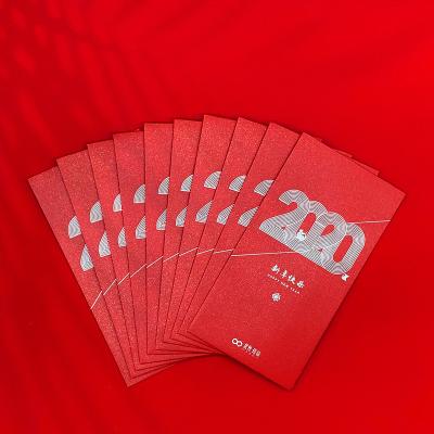 China Customize free arto 2021 new year moon red UV envelope logo design hot stamping logo for sale