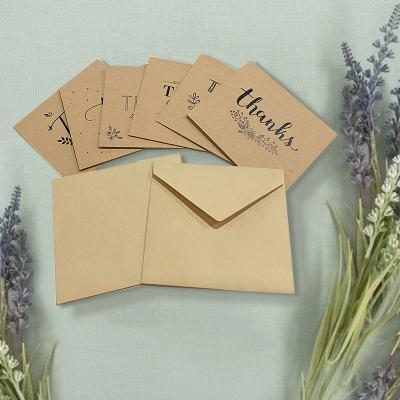 China Customize Arto 2021 New Free Custom Printed Logo Brand Pocket Gift Card Brown Kraft Paper Envelope for sale