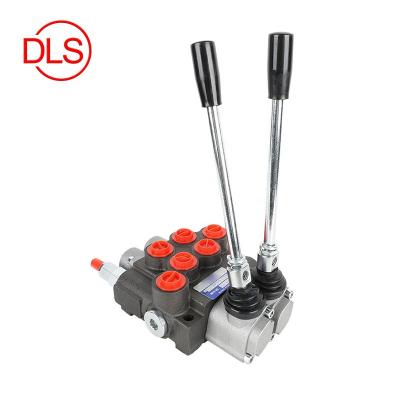 China Hydraulic Solenoid Control Valve Hand Brake Valve 1-7 Section Hydraulic Directional Control 80L Powered 12V Steering Control By Joystick Chargers for sale