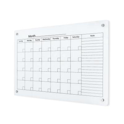 China Tempered Glass Goods in Board Running Dry Glass Calendar Display Erase Planner Notice Weekly Whiteboard for sale