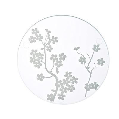 China High Quality Sublimation Viable Glass Clear Coaster Glass Coasters for sale