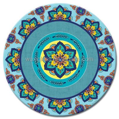 China Modern lazy Susan Glass Serving Plate in diameter 30cm for sale