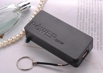 China 5200mAh Rectangle Black External Portable Power Bank For Mobile Devices for sale