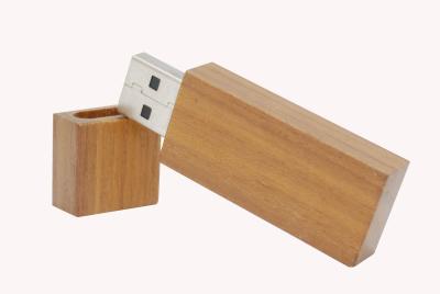 China Novelty Full Capacity Rectangle Custom Wood USB Frives 2.0 Interface for sale