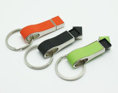 China OEM Colorful Leather USB Flash Drive ,  8GB Promotional USB 2.0 Stick for sale