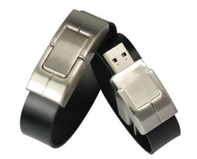 China Custom Leather Bracelet 4GB 8GB 16GB USB Flash Drive With OEM for sale