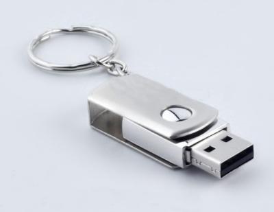 China Silver Metal Swivel High Capacity Thumb Drives 16GB 32GB 64GB for sale