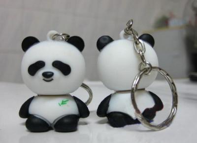 China High Speed Cute Panda Shape Plastic USB Drive With Key Chain for sale