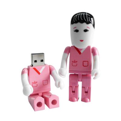 China Custom Doctor Plastic Unique USB Flash Drives For Gift 16GB 32GB for sale