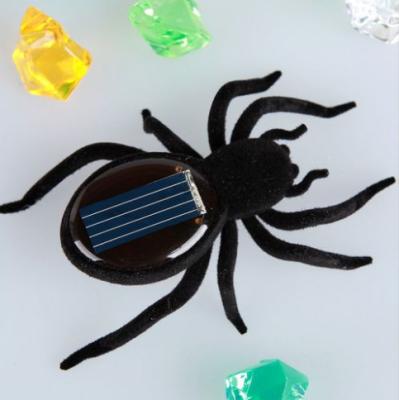 China Portable Solar Powered Gadgets Plastic Black Viberating Spider Solar Toys for sale