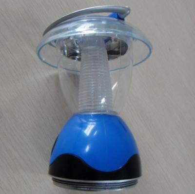 China Energy-saving Blue Round Solar Powered Gadgets 5 Led Light  Hand Lamp for sale