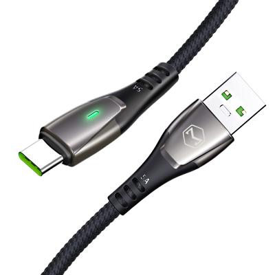 China Support SCP Charging Protocols 5A Super Disconnect Auto Power Off Type-C Led Cable 1.5 Meter Super Fast Charger Usb Data For Huawei Oppo Xiaomi Redmi Oneplus Cable for sale