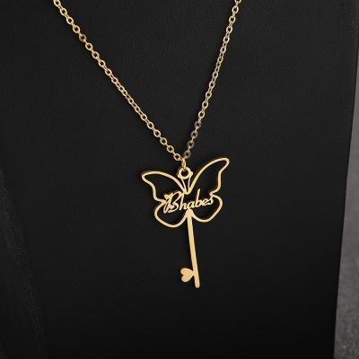 China Europe and America Fashion Gold Plated Custom Multi Layer Butterfly Jewelry Necklace Pendant Necklace for sale