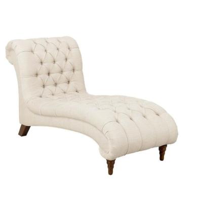 China High quality traditional domestic furniture cheap price wood frame upholstery chaise lounge for living room for sale