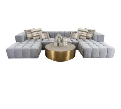 China 2021 Modern Hot Selling And New Design Button Tufted Modern U Shaped Sectional Sofa for sale