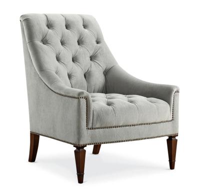 China Tufted Classic Style Solid Wood Frame Upholstery Leisure Chair for sale