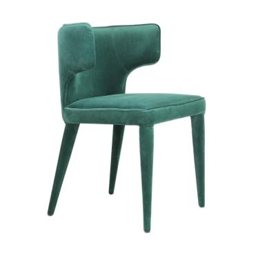 China 2021 Elegant Style Velvet Upholstery Traditional Green Velvet Luxury Dining Chair For Home Dining Furniture for sale