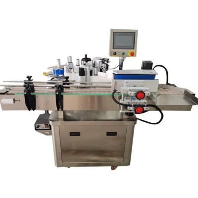 China Food High Efficiency Adhesive Label Making Round Bottle Automatic Labeling Machine for sale