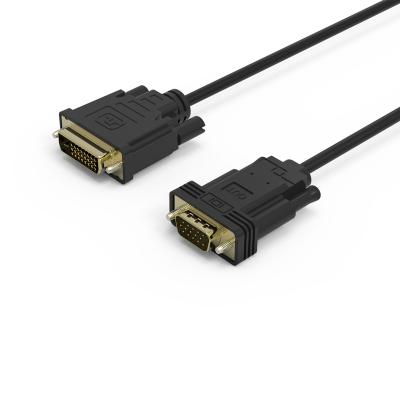 China COMPUTER FondAV VGA to DVI-I Cable 1.5ft Black with Gold Plated Plug for sale