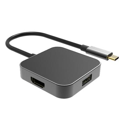 China Aluminum Muilt Shell Function USB C Hub Docking Station 4 in 1 USB 3.0 with Reliable and Super-Speed ​​Data Syncing ROHS 2-4 UL for sale