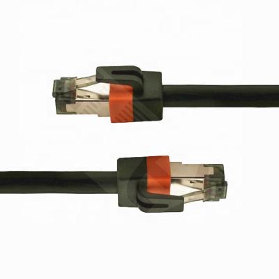 China High Speed ​​Computer Behpex Dual Cable Color Patch Molded Plug Boot Cat8 Ethernet Cable for sale