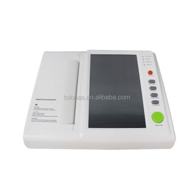 China LHB1012 Large Screen 12 Ch Plastic Electrocardiograph Machine ECG Monitor Digital ECG Machine 12 Channel for sale