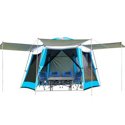 China Extended Type Movable Outdoor Canopy 6-10 People Canopy Outdoor Canopy Sunshade Tent Beach Recreational Outdoor Fishing Rainproof Tent for sale