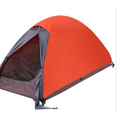 China Portable Small Size Extended Type Hike Materials Two Color Splicing Single Outdoor Travel Mountaineering Rest Tent for sale