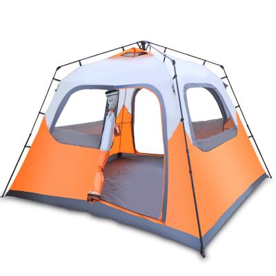 China Extended type double 5-8 people genuine outdoor automatic tent camel deck family camping tent 3-4-6 people set for sale