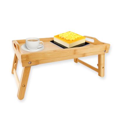 China Sustainable Bamboo Bed Tray For Eating Breakfast Trays For Serving Bed Trays With Handles Food for sale