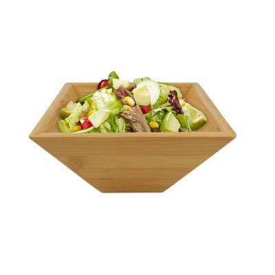 China Wooden Serving Plate Traditional Natural Organic Dinnerware Salad Bowl Set Bamboo Salad Bowl Best For Serving Salad, Pasta, Soup, And Fruit for sale