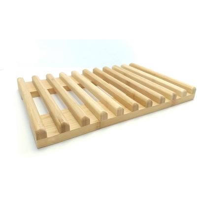 China Sustainable Best Selling Premium Bamboo Dish Drying Plate Rack Rack Width 10 Slots for sale