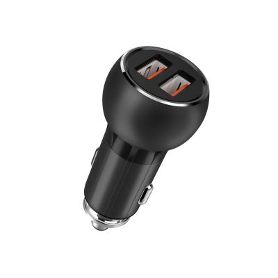 China LDNIO C503Q Dual Metal Car Charger Adapter 36W QC3.0 USB Ports Electric Car Phone Fast Fast Charger Dual Mobile Phone Charger for sale