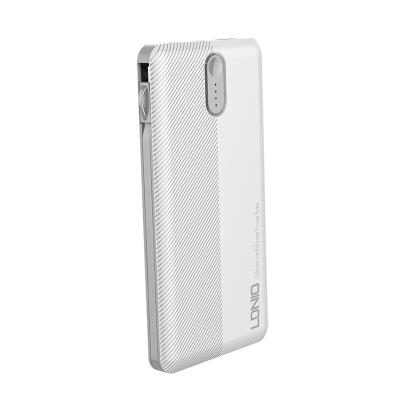 China LDNIO PL1013 Convenient Portable 10000mAh Power Bank Built-In 3-in-1 Cable Dual USB With Led Indictor 10000mAh Power Bank for sale